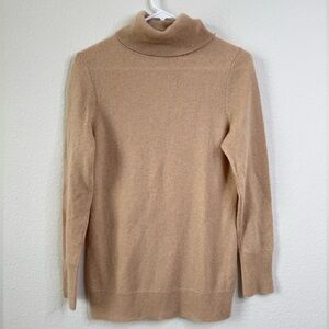 Alex Marie Women’s‎ 100% Cashmere Turtleneck Sweater Pullover Sz M Tan Old Money
